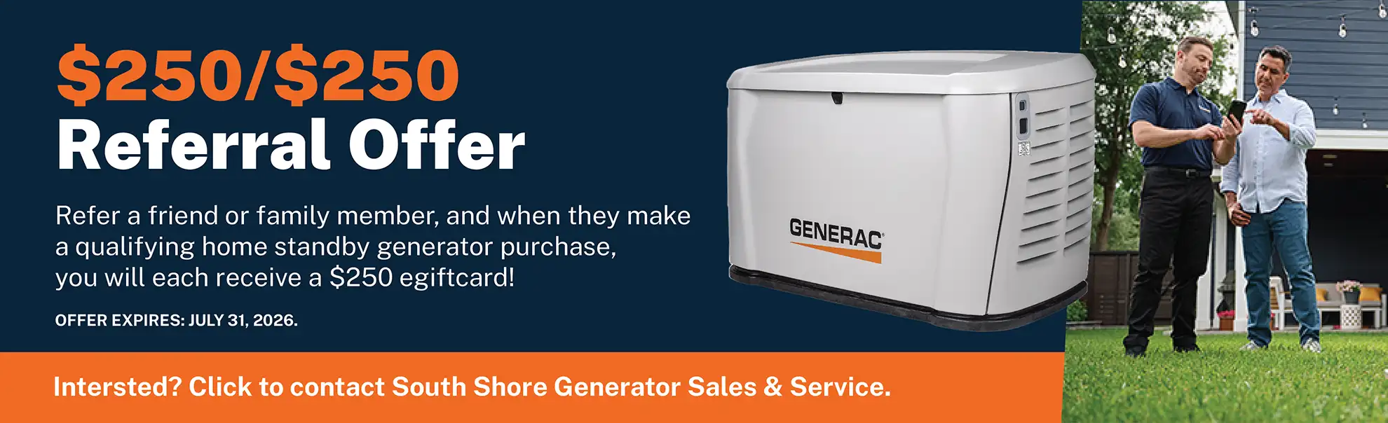 Generac $250/$250 Referral Offer