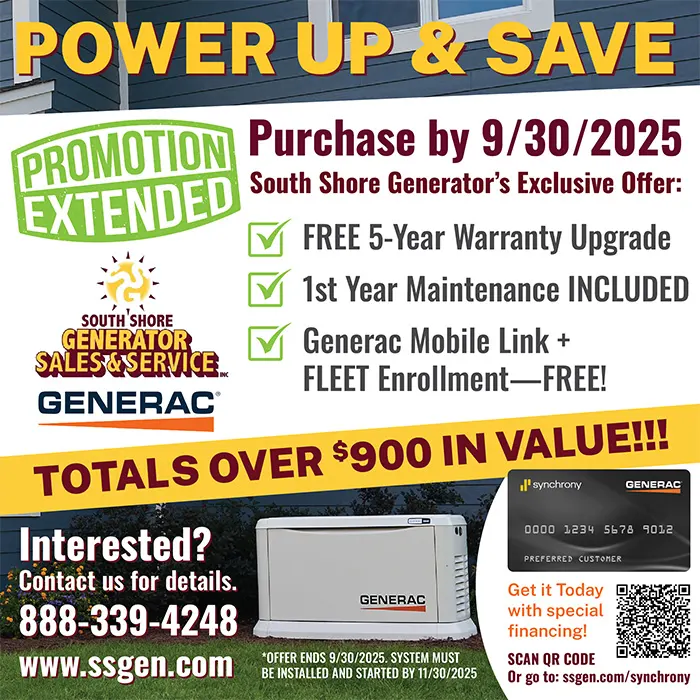 South Shore Generator Sales & Services - Power Up & Save Promo Extended
