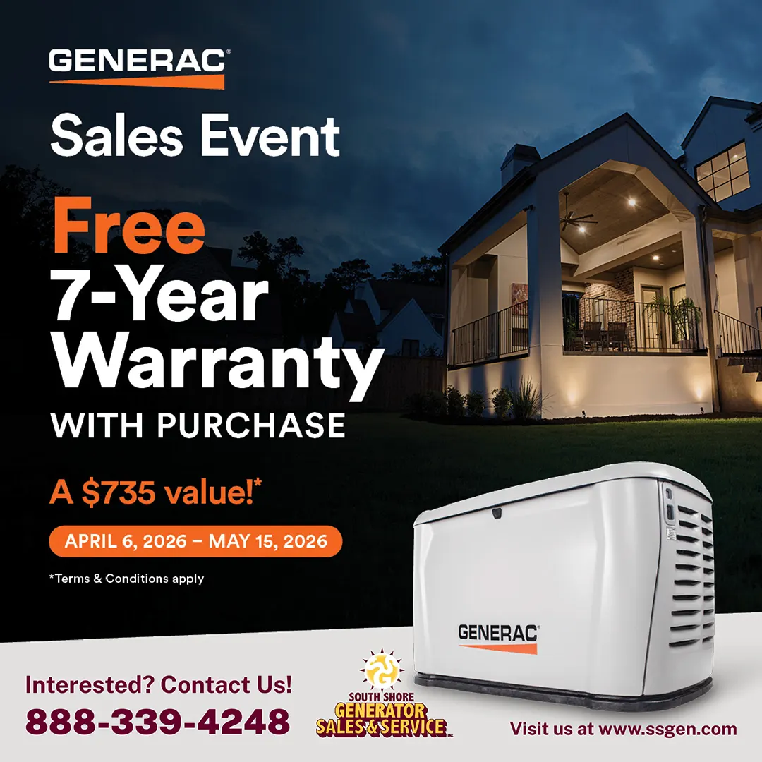 Generac Spring Sales Event - Free 7-Year Warranty with Generator Purchase, MA