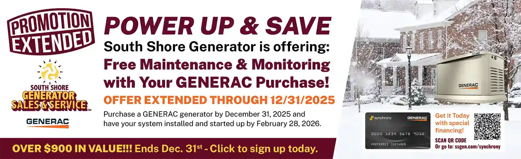 POWER UP & SAVE Free Generator Maintenance and Monitoring - MA
