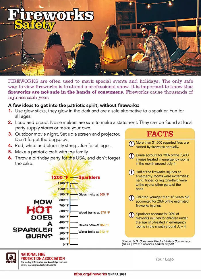 South Shore Generators - Fireworks Safety