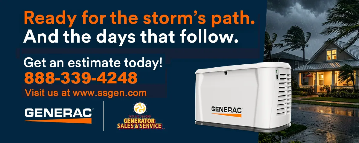 South Shore
Generator Sales & Service - The Convenience of a Home Generator During Hurricane Season