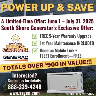 Don't Miss Out on South Shore Generator's Exclusive Offer!